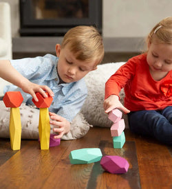 10-Piece Wooden Stacking Stones Play Set